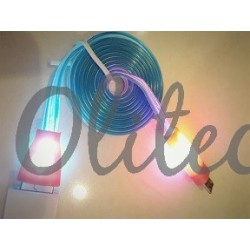 Kabel Micro USB LED Pelangi